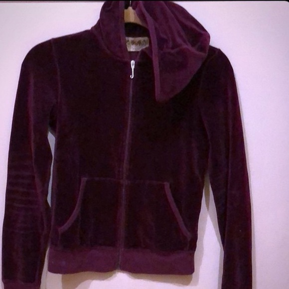Juicy Couture Plum Colored Velour Jacket - Picture 2 of 3